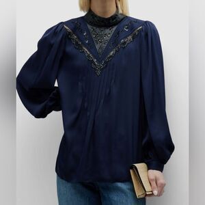 Kobi Halperin Navy Blue Blouse